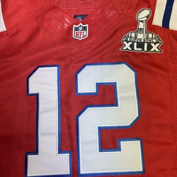 Men’s Tom Brady New England Patriots Super Bowl XLIX Football Jersey Size 40