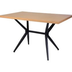 New 48" x 30" Dining Table Mid Century Modern Dining Table for 4 Person Solid Metal Legs