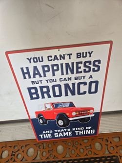 Vintage Bronco Sign