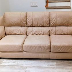 FREE - Faux Leather Couch 