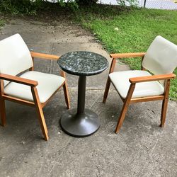 Granite Top Table 2 Chairs