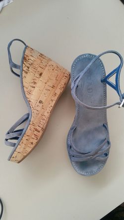 Prada Wedges size 39 1/2, blue leather