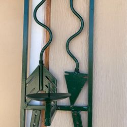 Wrought Iron Wall Hanging SW Candle Holder. 