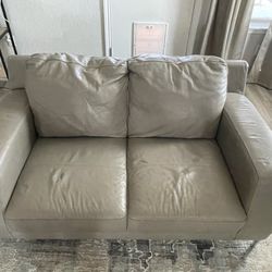 Leather Sofa & Loveseat Set