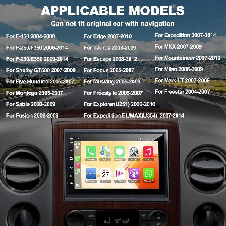 Hiolpen Android 13 Double Din Car Stereo for 2011-2015 for