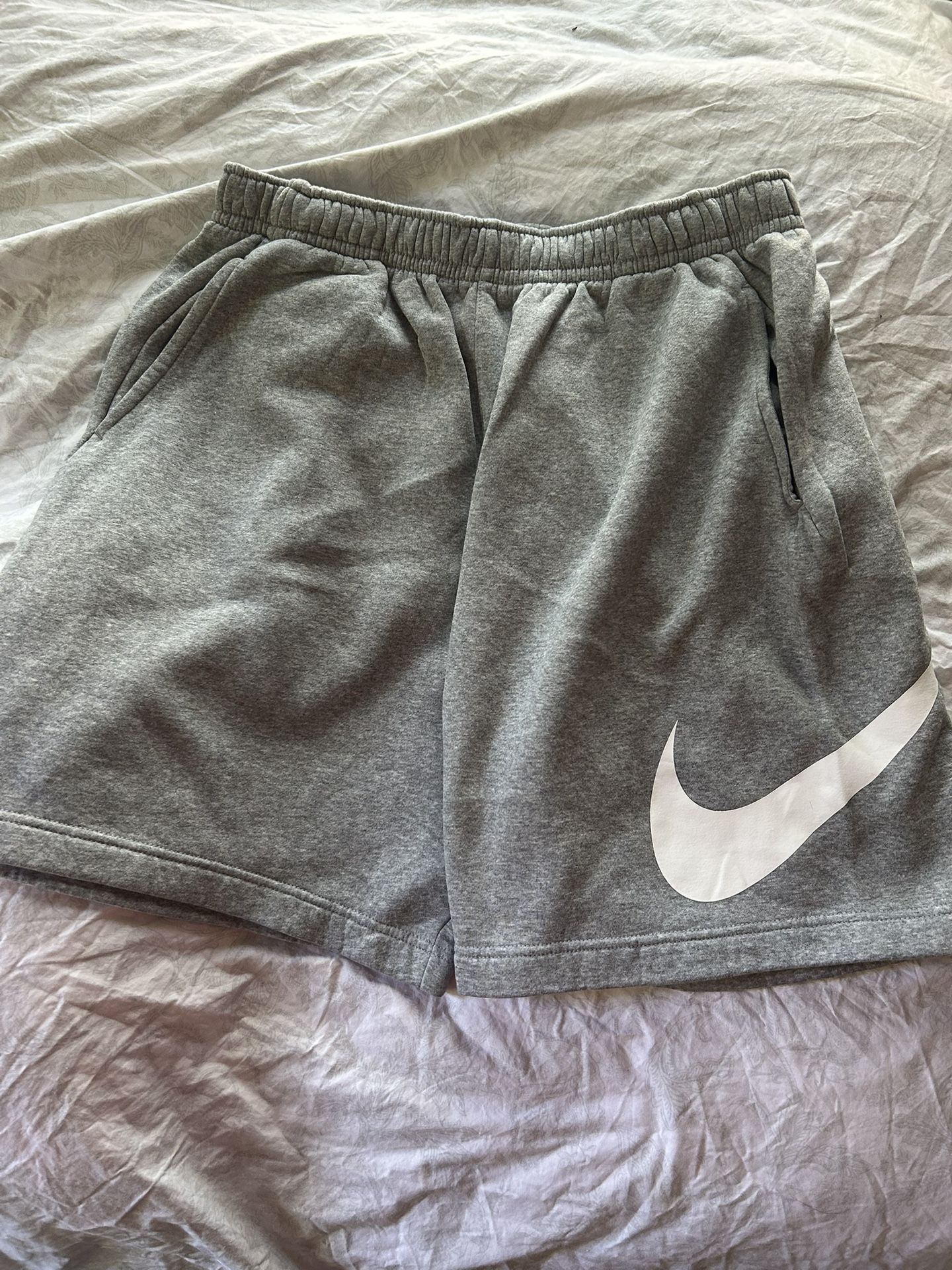 Grey/gray Nike Club Fleece Sweatshorts