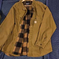 Carhartt lined shirt jacket with pockets