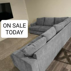 Gray Sectional Couch Sofa