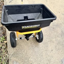 Yardworks 85 lb. Capacity Tow Behind Broadcast Spreader