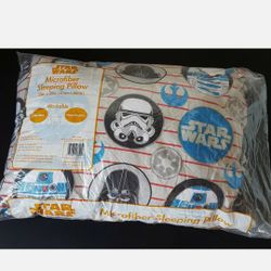 Set of (2) Star Wars Microfiber Bed/sleeping Pillow NEW Hypoallergenic
