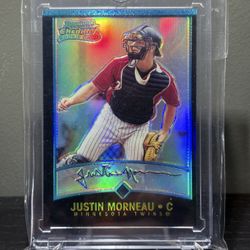 #169 Justin Morneau 2001 Bowman Chrome - Refractor Rookie 