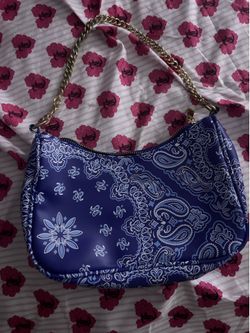 Blue bandana purse