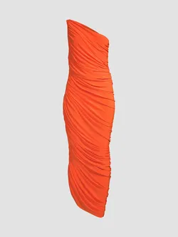 Small Norma Kamali One-Shoulder Ruched Gown