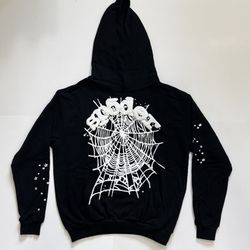 Black & White Spider Hoodie Size Medium