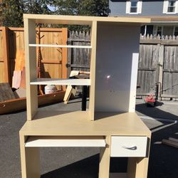 IKEA Study Desk Mikael  + hutch & bookshelf