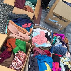 9 Boxes Women’s Clothing & Shoes LOT TAKE ALL
