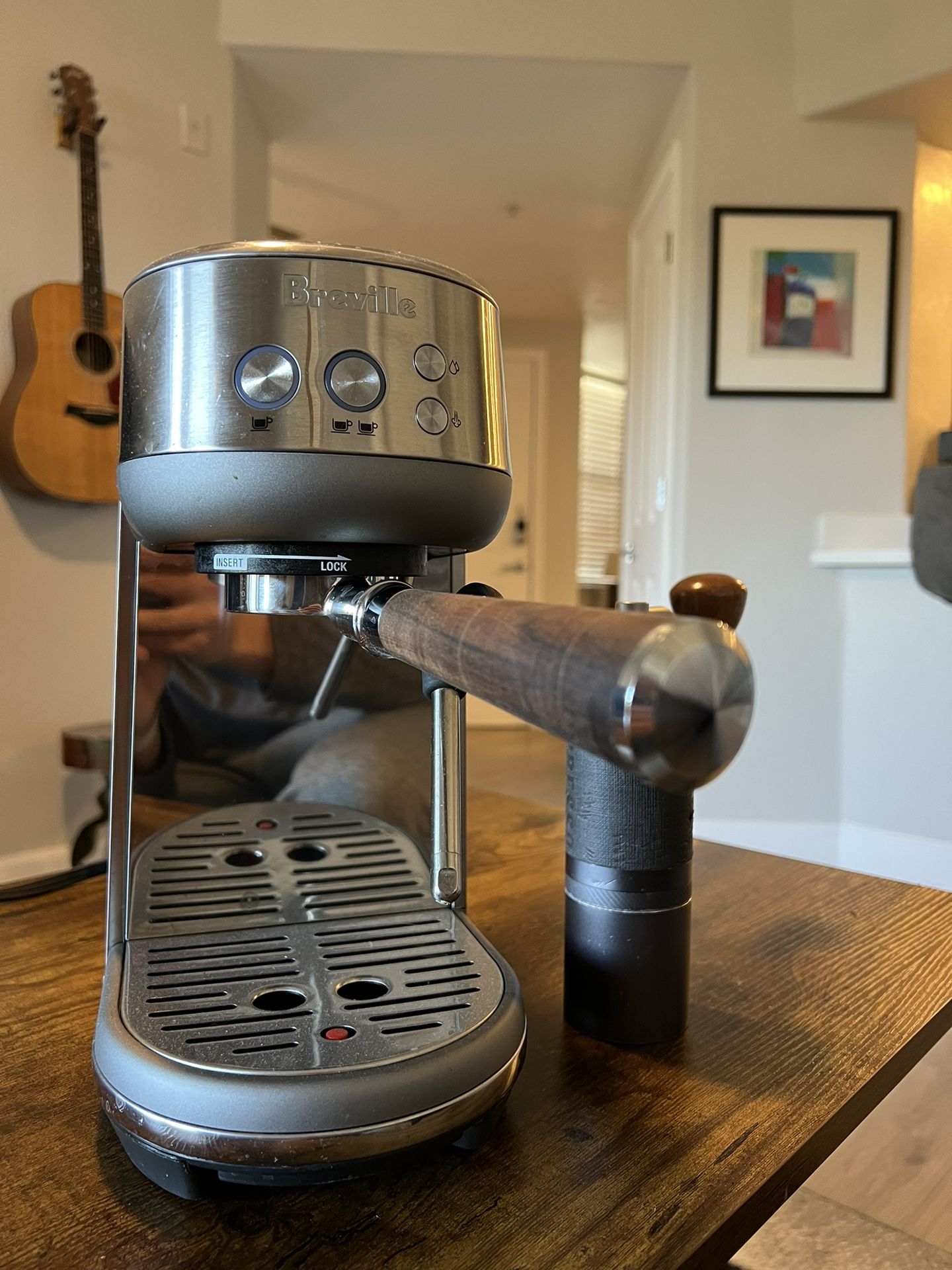 Breville Bambino, 1zpresso J-max, Bottomless Portafilter