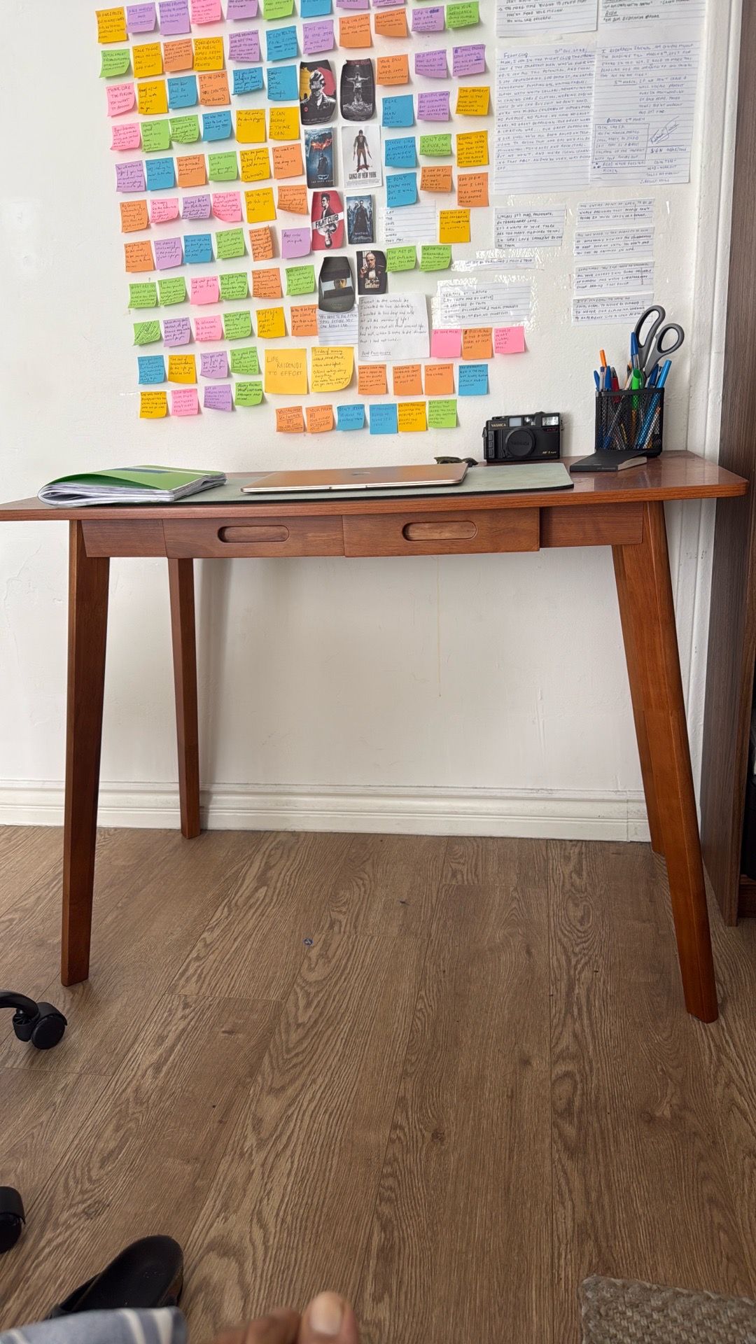 walnut finish desk