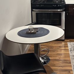 (2) Black Bar Barstools Chairs Kitchen Small Table
