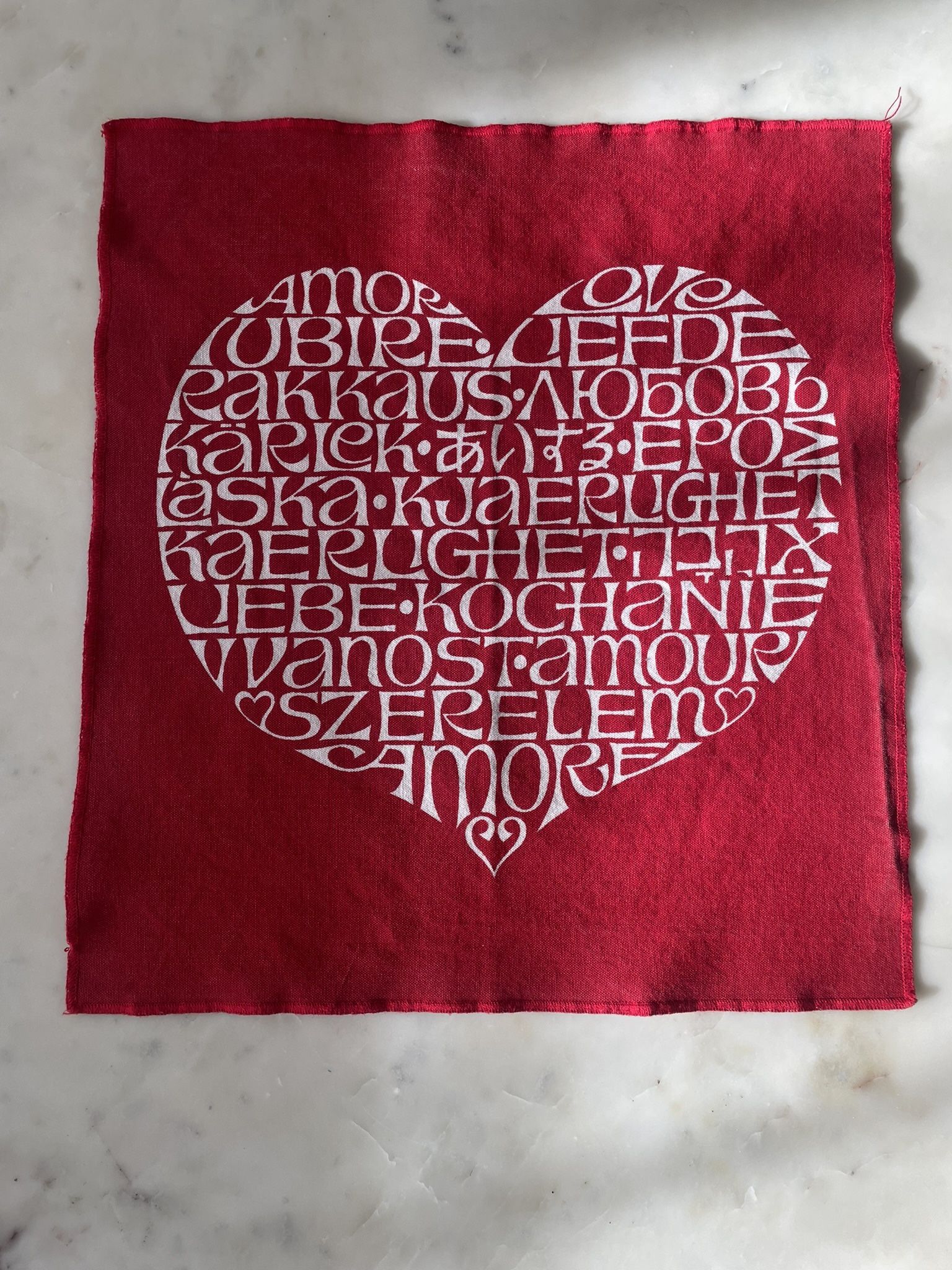 Alexander Girard International Heart Love textile Art MCM Herman