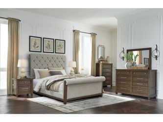 California King Tufted Upholstered Bed Frame