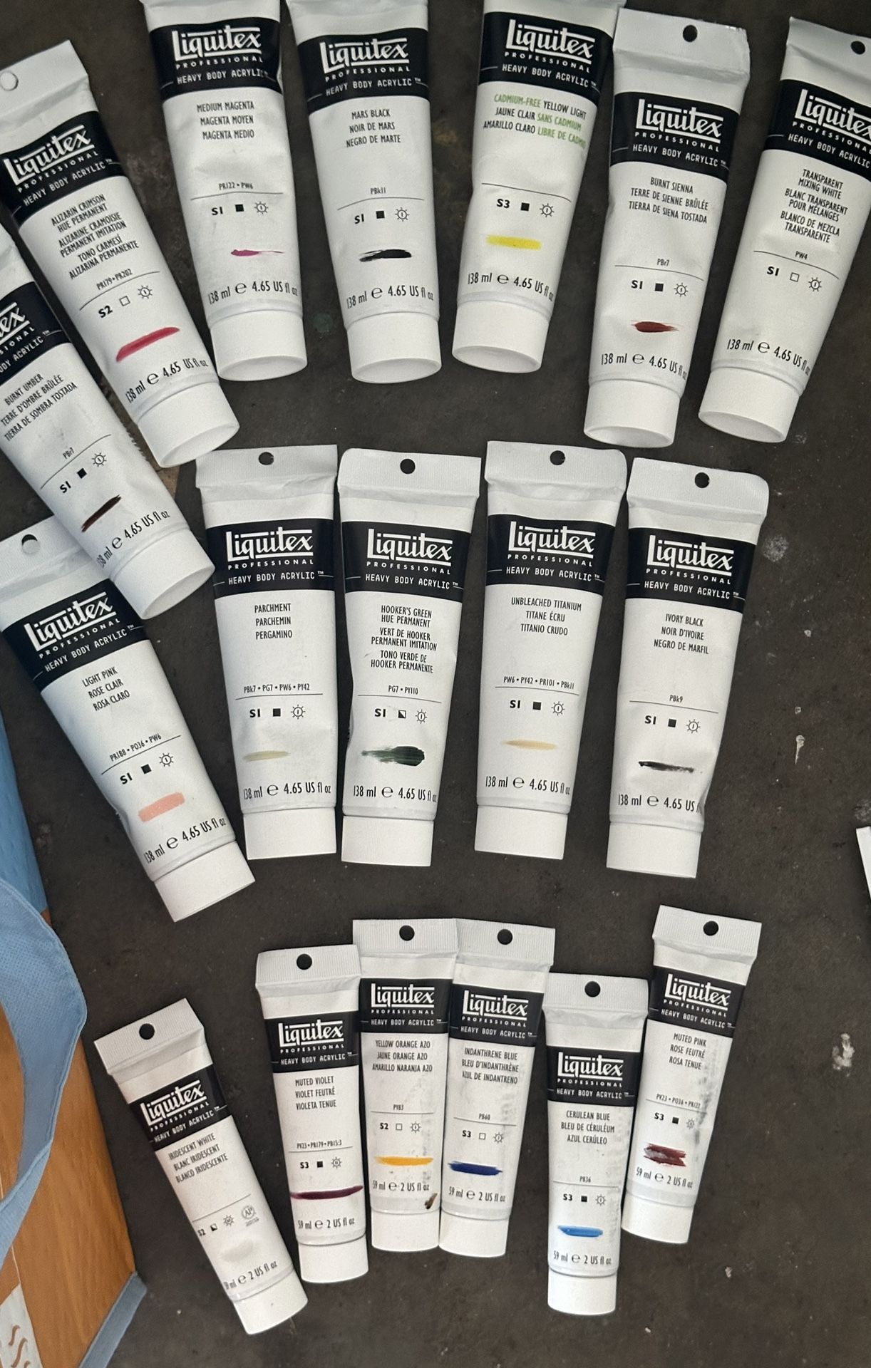 20 Liquitex Heavy Body Acrylic Paint,New!