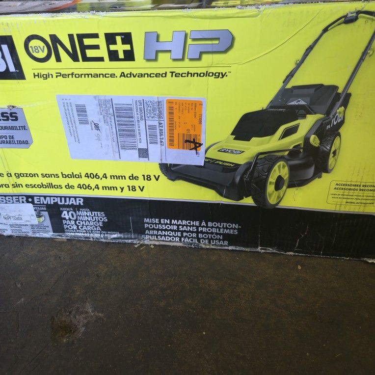 RYOBI ONE+ HP 18V Brushless 16 in. Cordless Battery Walk Behind Push Lawn Mower (Tool Only)