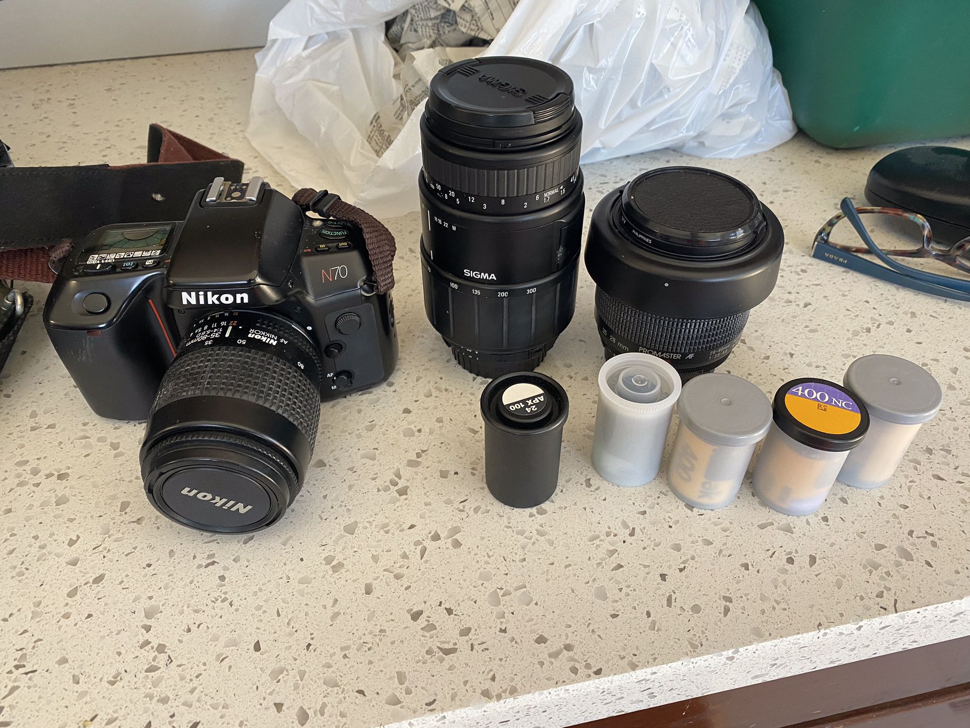 Nikon N70 Film Camera - Three!!! Lens Included - $85 For All 