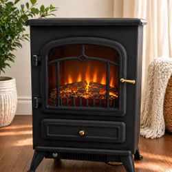 Electric Fireplace Heater – Freestanding Stove Style