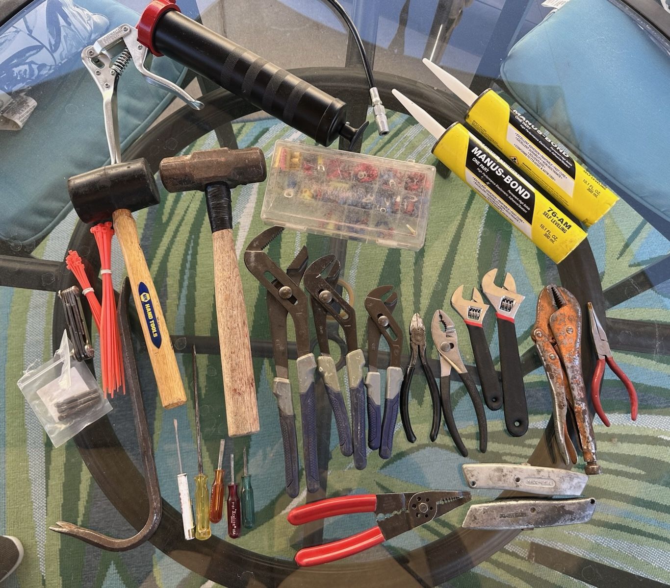 Large Set Lot of Tools Wrench Hammer Screwdriver Etc