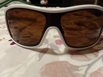 Oakley Forsake polished white sunglasses