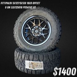 Wheels and tires 5x127 18x9 offset 0 tires 33//12.50//18 Rt $1400