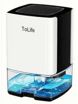 ToLife TZ-C1 Mini Dehumidifier – 30oz/800ml, 7-Color LED, Auto Shut-Off – Open Box Like New