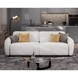 2 in 1 Convertible Sofa Electric Sleeper Sofa Bed with USB Ports - Beige