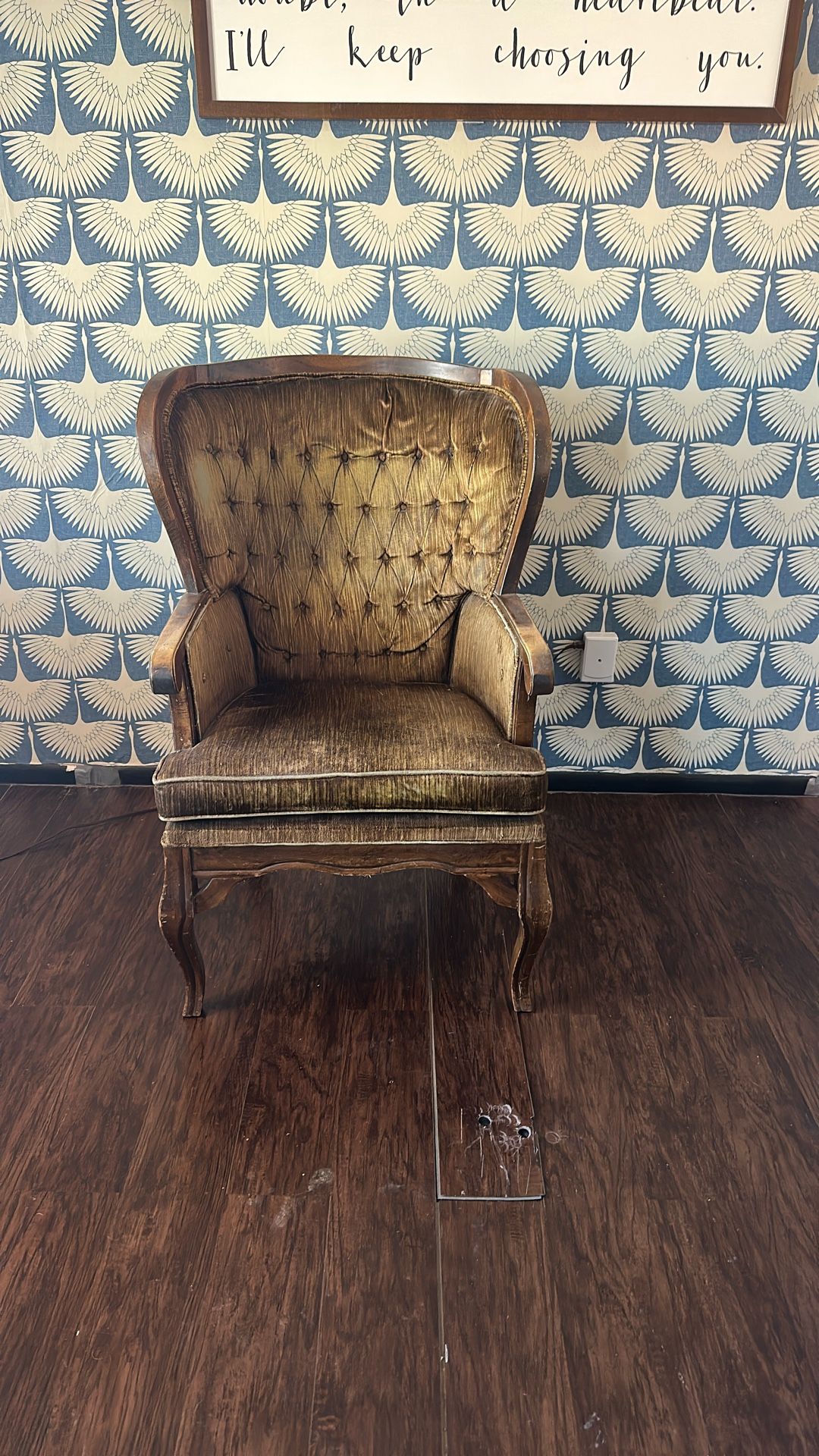 Vintage Wingback Armchair 