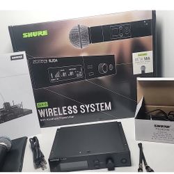 New Shure SLXD24/SM58 Dual-Channel Wireless Vocal Microphone System W/SM58