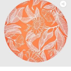  NEW summer & rose Outdoor Round Towel Beach Orange 57 inch Fab Fit Fun