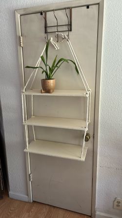 Handcrafted rope shelf