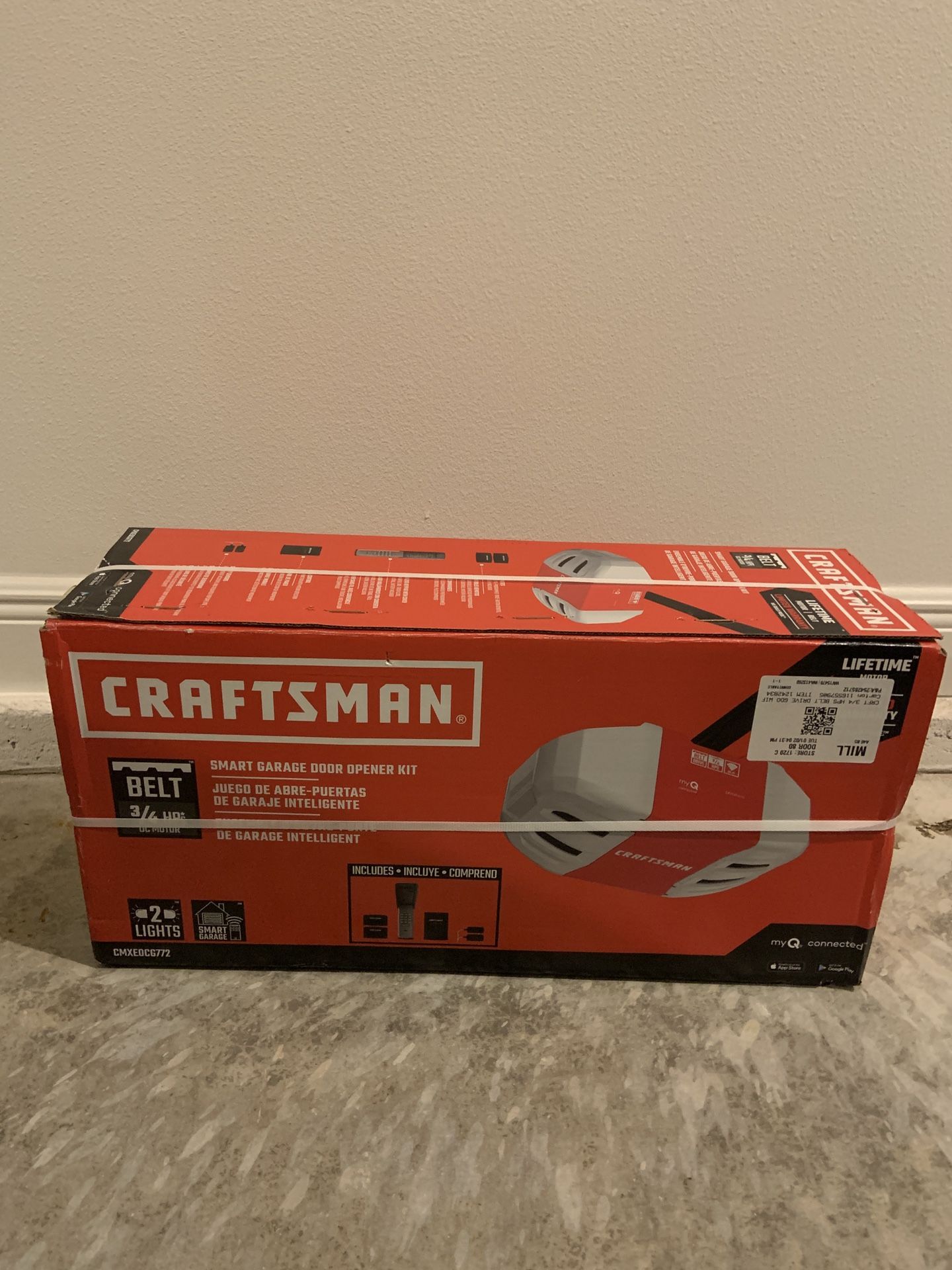 Craftsman Quiet 3/4 Horsepower Smart Garage Door Opener
