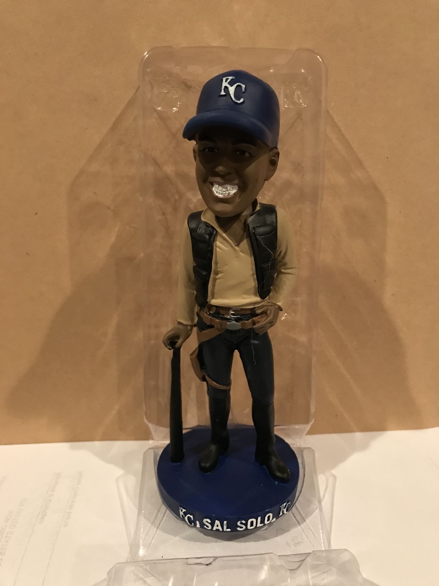Salvador Perez “Sal Solo” Star Wars Bobblehead Kansas City Royals NIB SGA