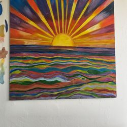 Local Artist Hand Painted On Wood!!