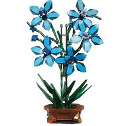 Blue Orchid Flowers Bouquet Building Sets Lego