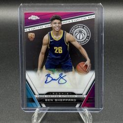 2024 Topps Chrome Certified Rookie Autograph #CRA-BES Ben Sheppard Auto RC