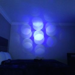 Disco Lights Purple And White Rotating Circles 