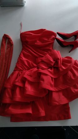 Dress, scarf, shoes