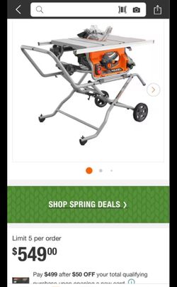 Rigid table saw