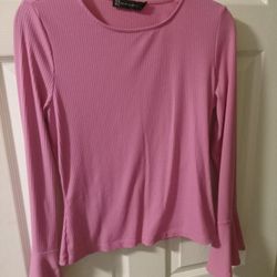 Hot Pink VS Bell Sleeves Sweater