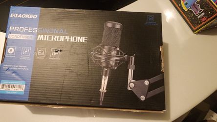 Aokeo AK-60 Professional Condenser Microphone, Music Studio MIC Podcast Recording Microphone Kit with Stand Shock Mount for PC Laptop Computer Broadca