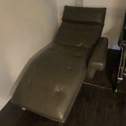 Reclined Leather Sofa Couch Therapist Chair