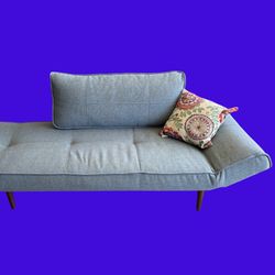 Compact Convertible Chaise Lounge Futon